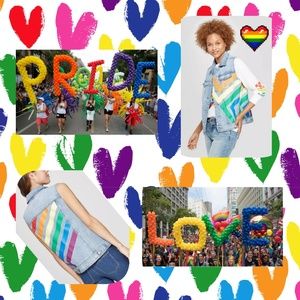 Chevron Rainbow Denim Vest